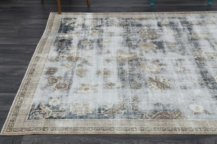 vintage turkish blue area rug 5