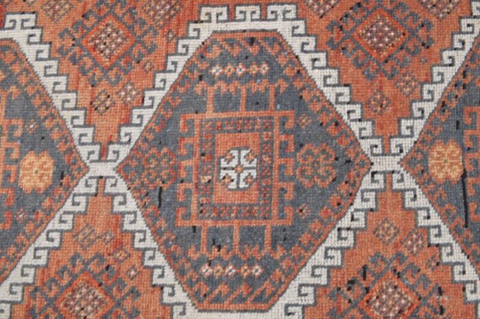 vintage turkish brown runner rug 7 1