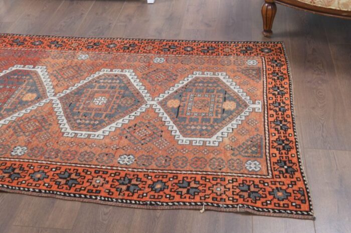 vintage turkish brown runner rug 8 1