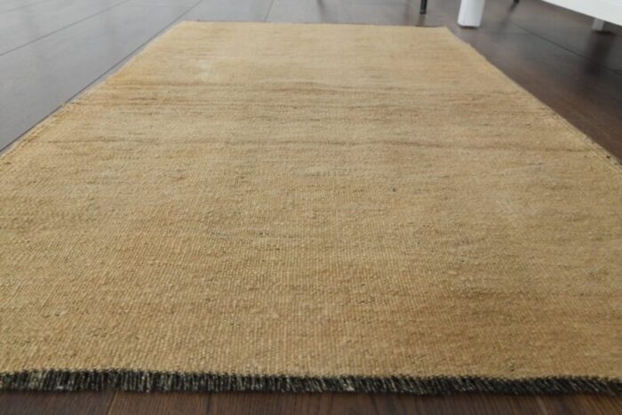 vintage turkish brown wool oushak rug 10