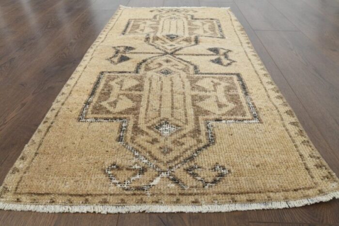 vintage turkish brown wool oushak rug anatolia 10 1