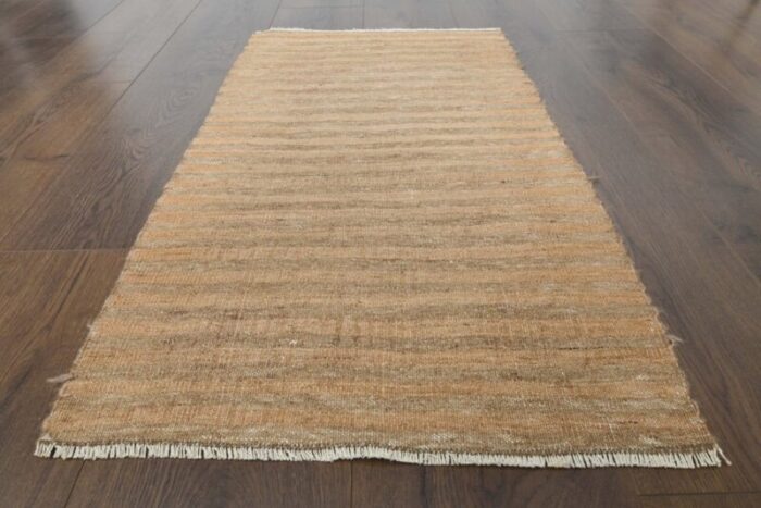 vintage turkish brown wool oushak rug anatolia 10