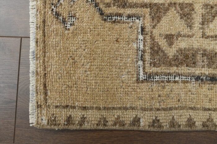 vintage turkish brown wool oushak rug anatolia 6 1