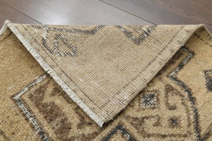 vintage turkish brown wool oushak rug anatolia 8 1