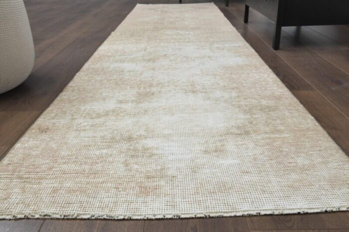 vintage turkish distressed wool runner 1960s 3