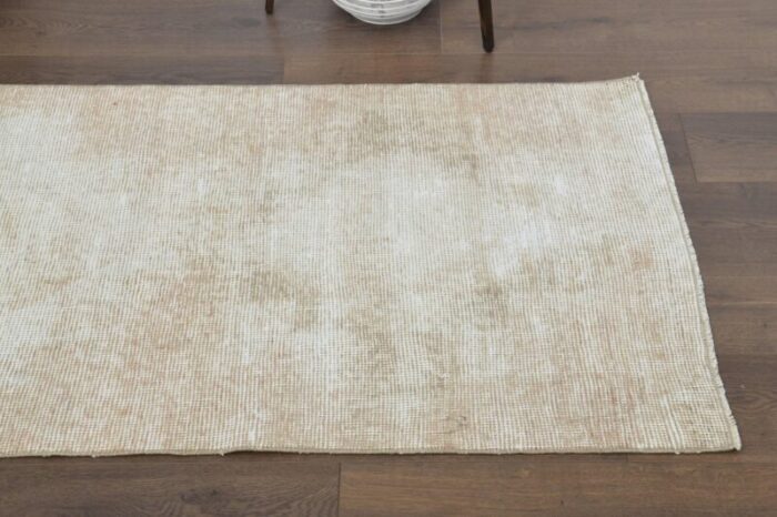 vintage turkish distressed wool runner 1960s 4