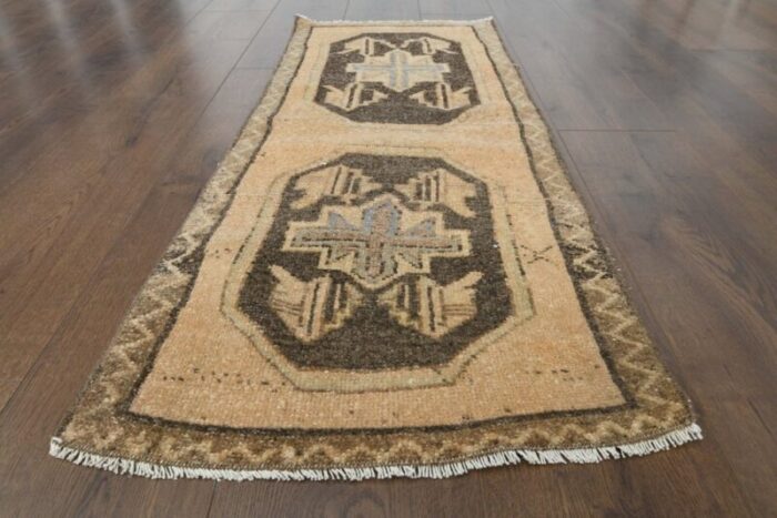 vintage turkish faded orange rug 10 1