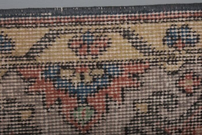 vintage turkish faded oushak rug 9