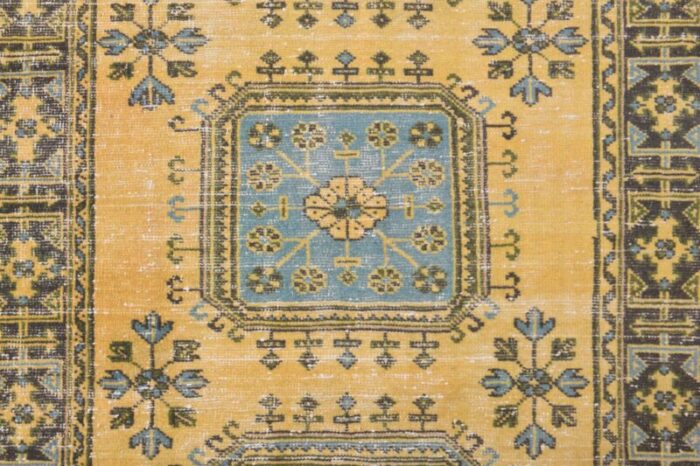 vintage turkish gold runner rug 4