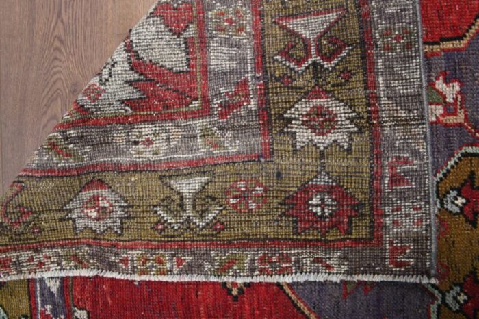 vintage turkish handmade red runner rug 5 1