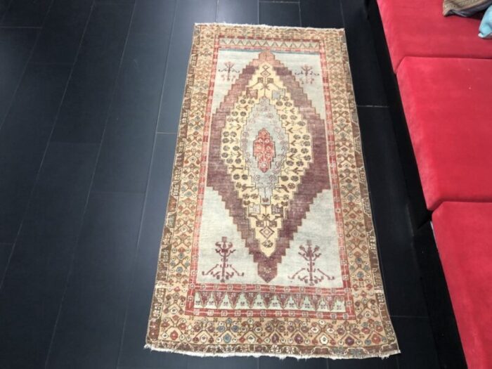 vintage turkish handmade rug 1 1