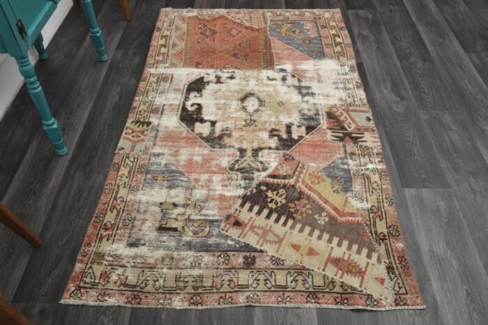 vintage turkish handmade rug 1960s 1