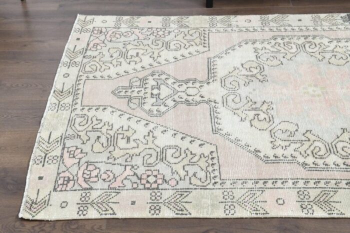 vintage turkish handmade wool area rug anatolia 1960s 4 1