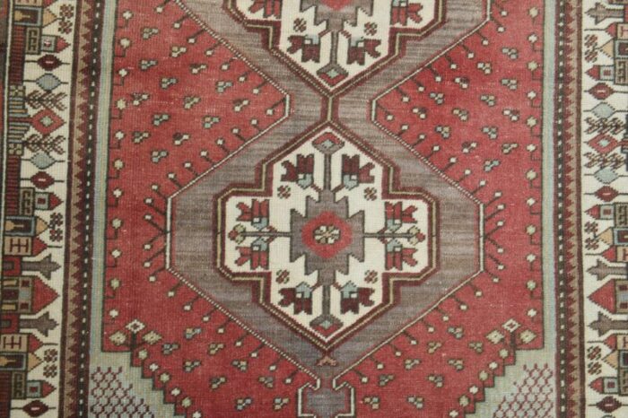 vintage turkish handmade wool area rug anatolia 1960s 8