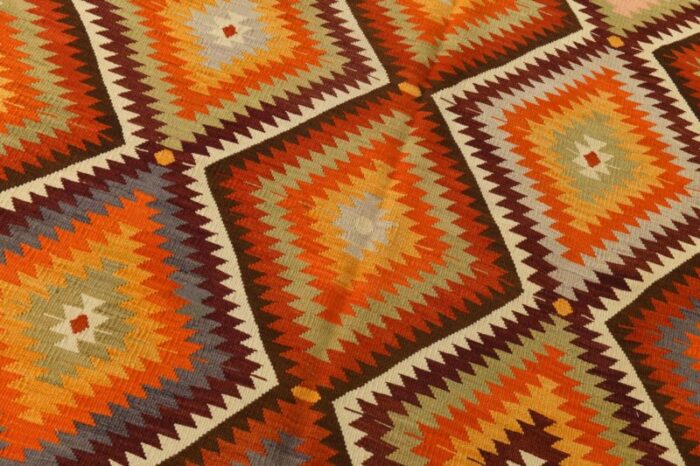 vintage turkish kilim rug in wool 7049