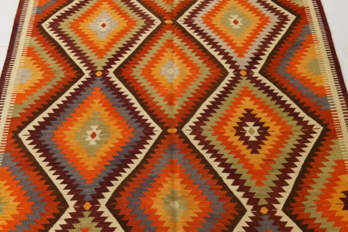 vintage turkish kilim rug in wool 9059