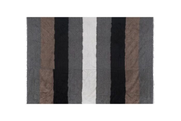 vintage turkish kilim rug with stripes 2