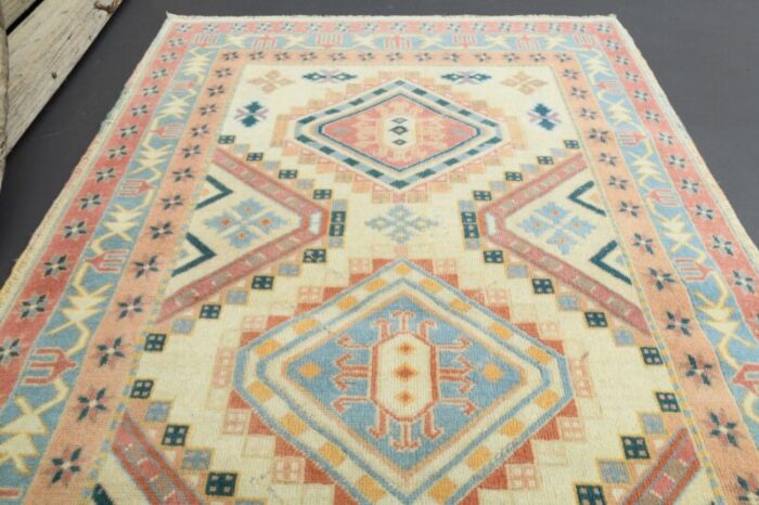 vintage turkish minimalist area rug 5