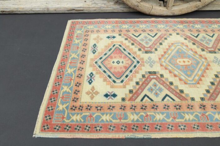 vintage turkish minimalist area rug 6