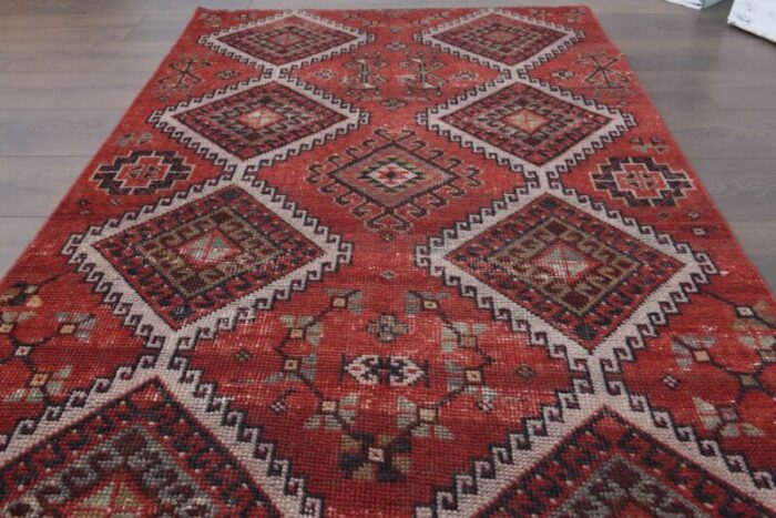 vintage turkish neutral runner rug 4