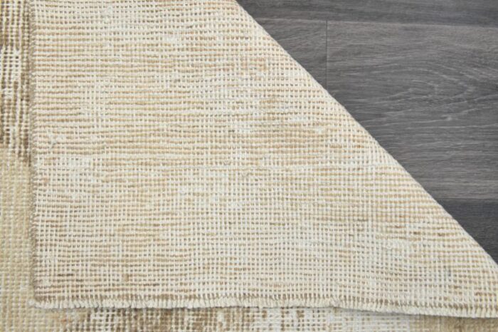 vintage turkish orange beige wool oushak runner rug 1960s 8