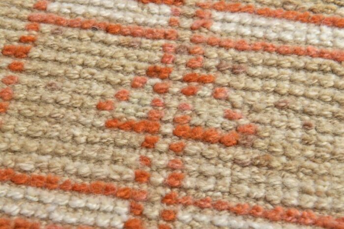 vintage turkish orange oushak runner 1940s 8 1