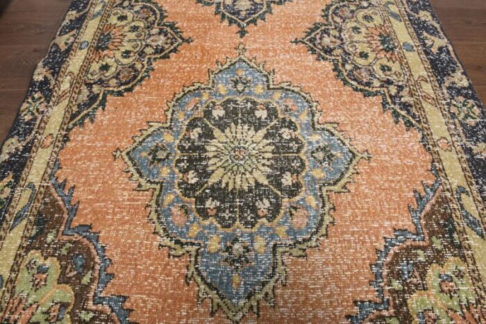 vintage turkish orange spring rug 5