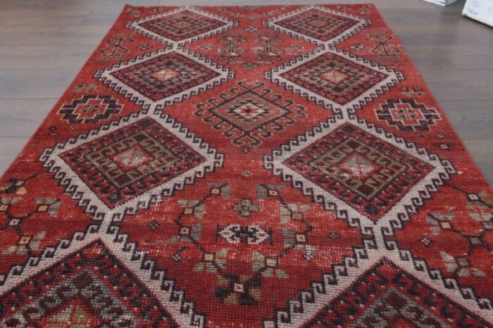 vintage turkish oushak runner rug 3 2