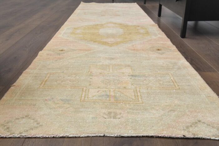 vintage turkish oushak runner rug 3