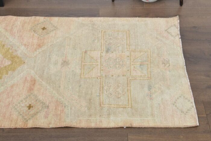 vintage turkish oushak runner rug 4