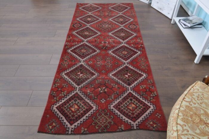 vintage turkish oushak runner rug 5 2