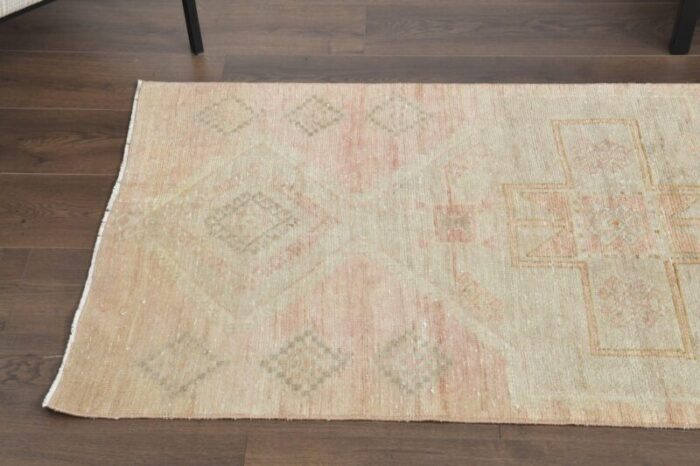 vintage turkish oushak runner rug 6