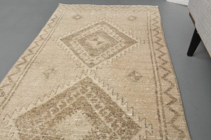 vintage turkish oushak runner rug 8 1