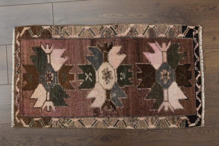 vintage turkish oushak wool handmade rug anatolia 1