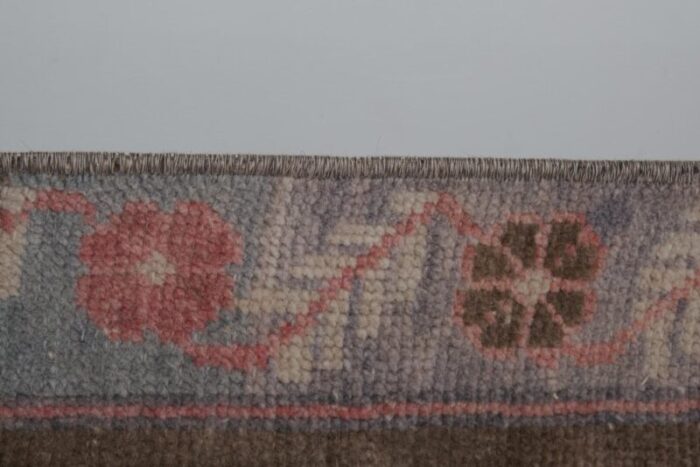 vintage turkish pastel karapinar runner rug 11