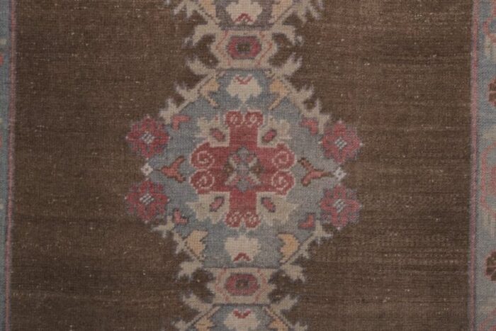 vintage turkish pastel karapinar runner rug 7