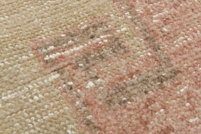 vintage turkish pink wool runner rug 1960s 8