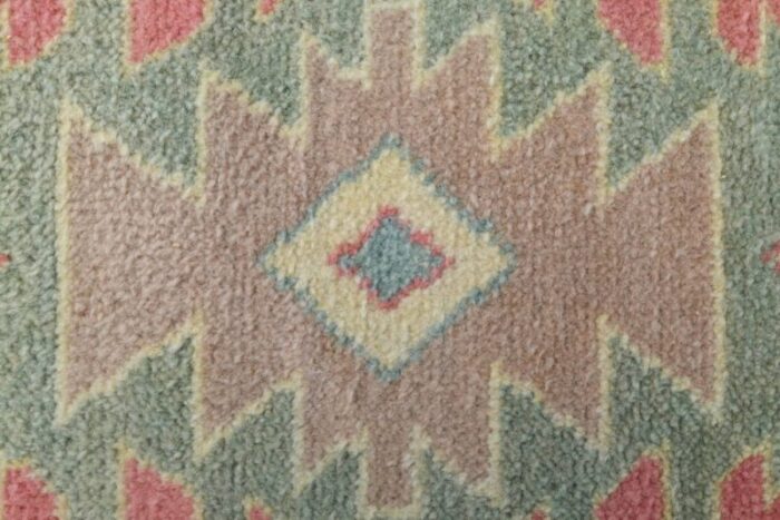 vintage turkish red green oushak wool rug anatolia 6