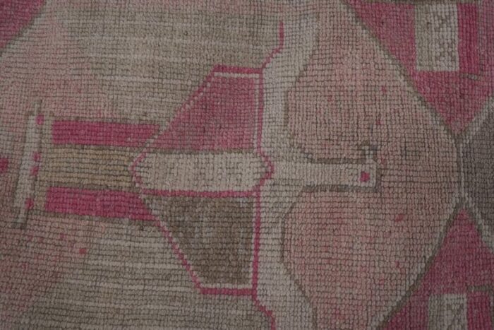 vintage turkish runner rug with bird pattern 6