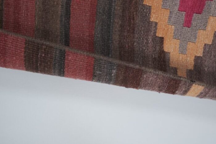 vintage turkish striped kilim runner 11