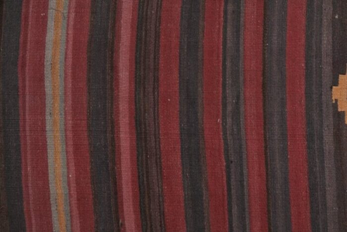 vintage turkish striped kilim runner 4