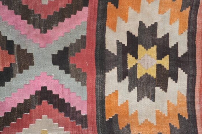 vintage turkish striped kilim runner rug 1960s 8