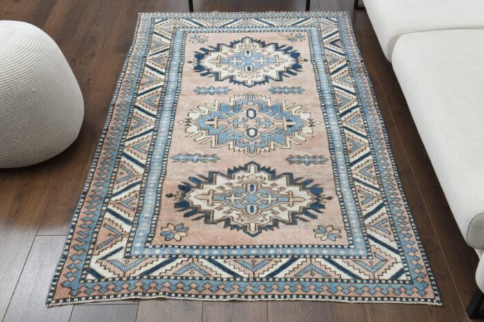 vintage turkish wool area rug anatolian 1930s 1