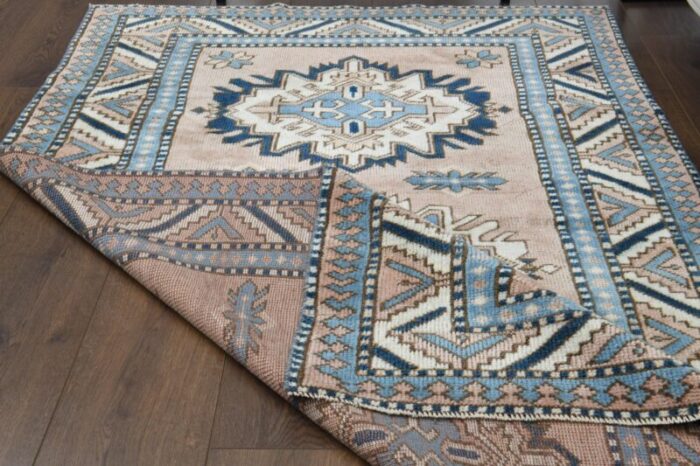 vintage turkish wool area rug anatolian 1930s 4