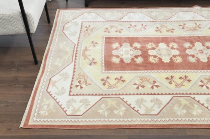 vintage turkish wool area rug anatolian 1950s 4 2