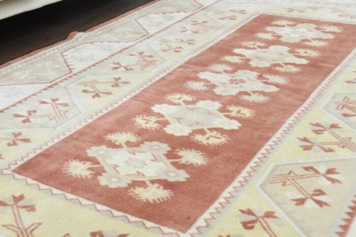 vintage turkish wool area rug anatolian 1950s 6 2