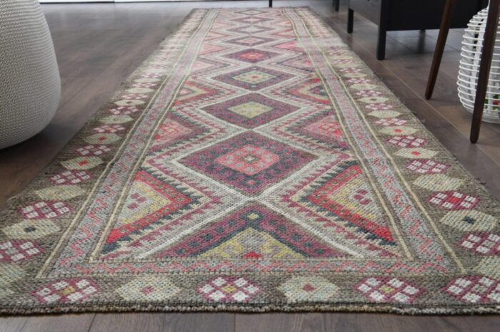 vintage turkish wool area rug anatolian 1960s 2