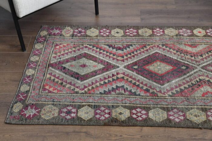 vintage turkish wool area rug anatolian 1960s 6