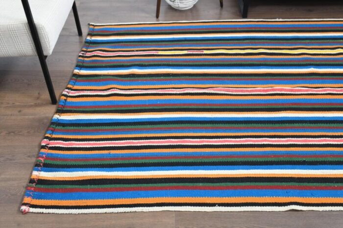 vintage turkish wool kilim area rug 1960s 5