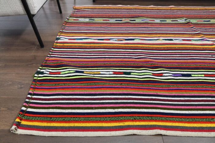 vintage turkish wool kilim area rug 1960s 6 1